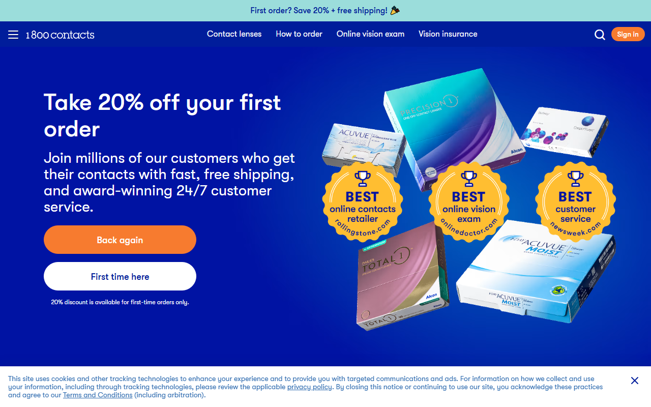 1800contactstest.com screenshot