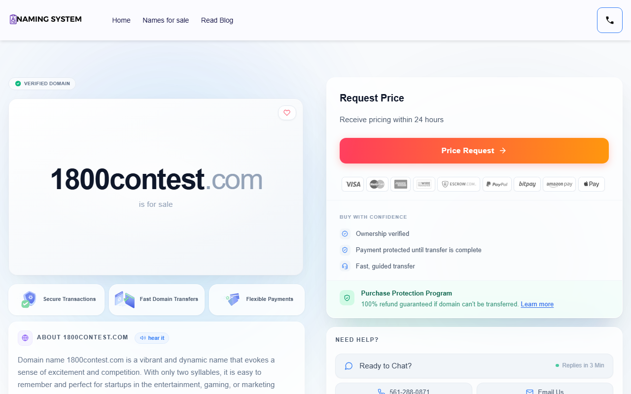 1800contest.com screenshot