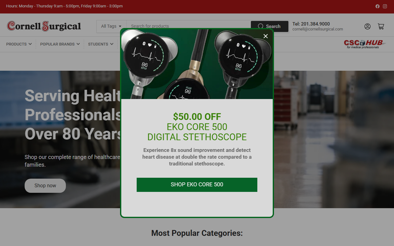 1800cornell.com screenshot