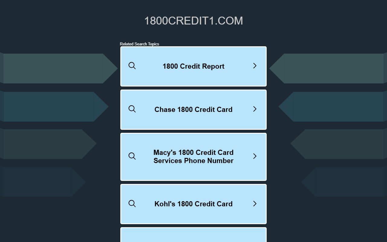 1800credit1.com screenshot