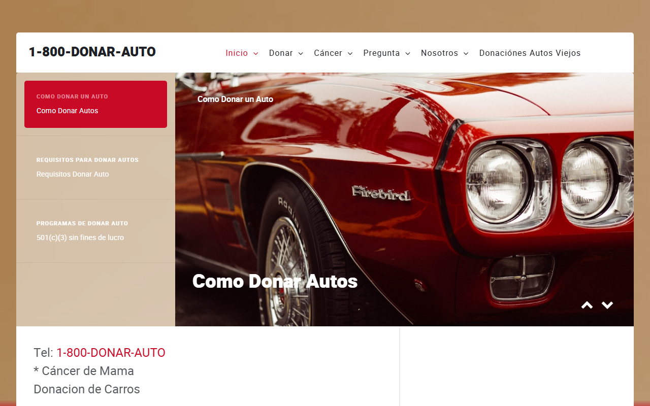 1800donacion.com screenshot
