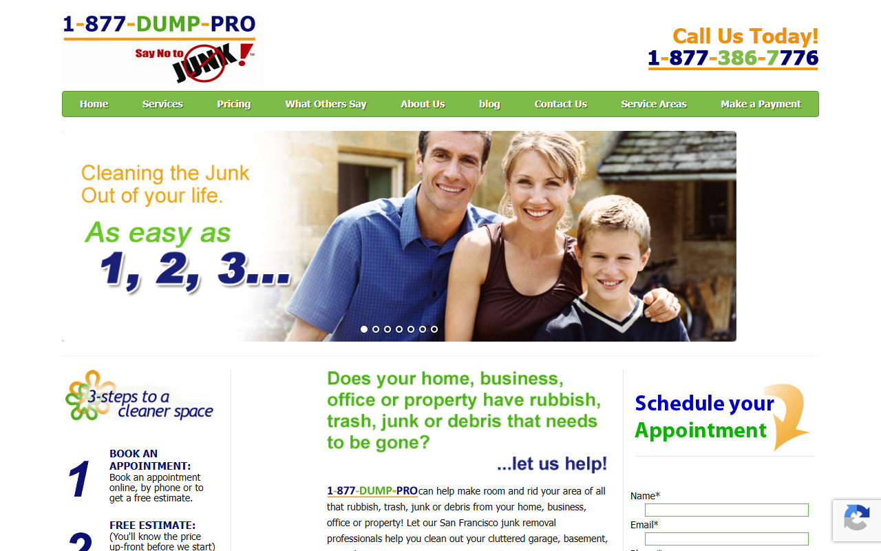 1800dumppro.com screenshot
