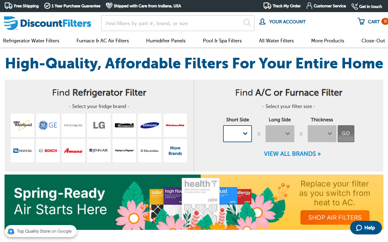 1800filters.com screenshot