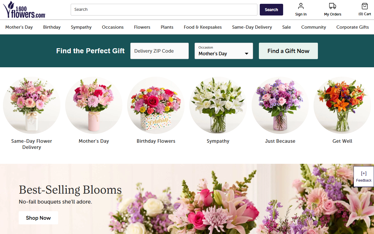 1800fl0wers.com screenshot