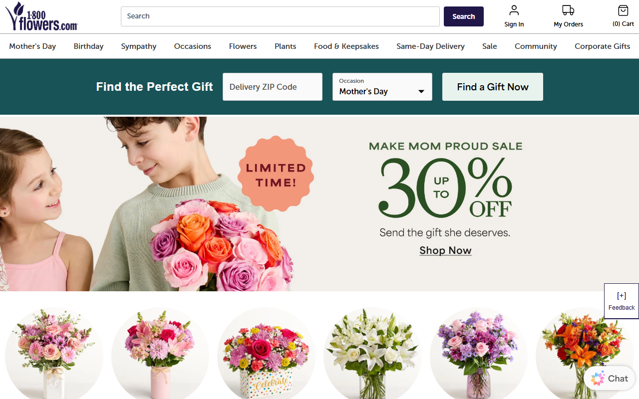 1800flowersshop.com screenshot