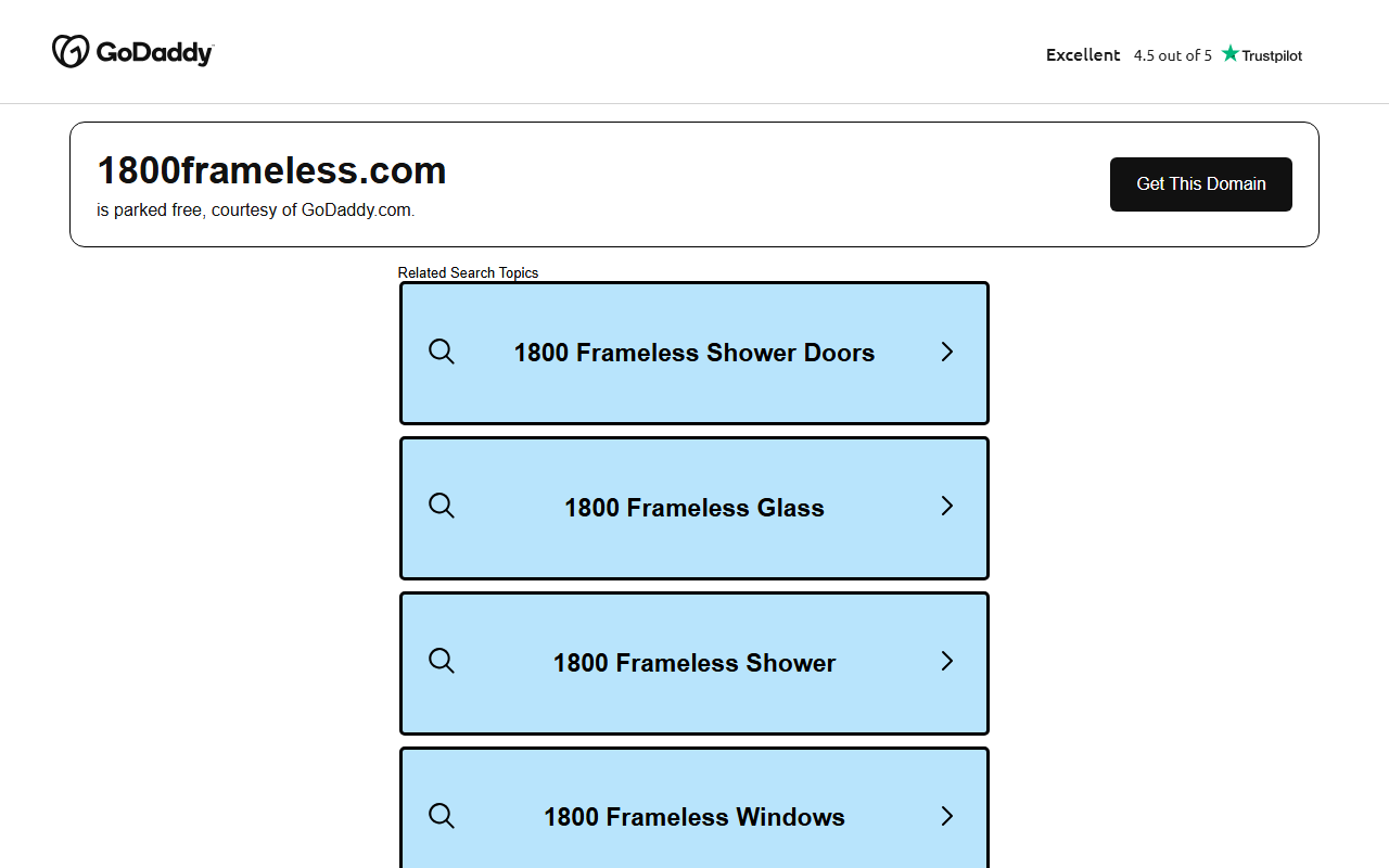1800frameless.com screenshot