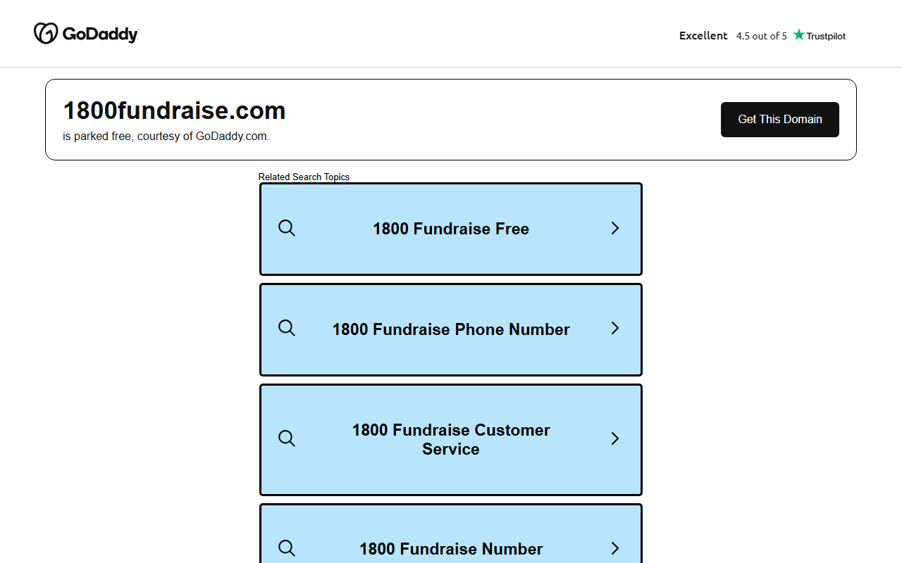 1800fundraise.com screenshot