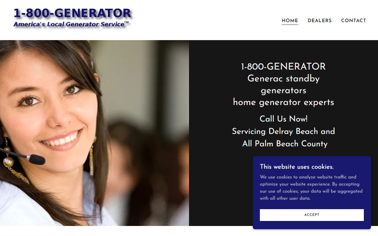 1800generators.com screenshot
