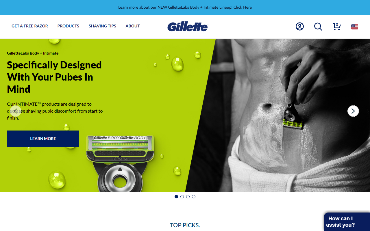 1800gillette.com screenshot
