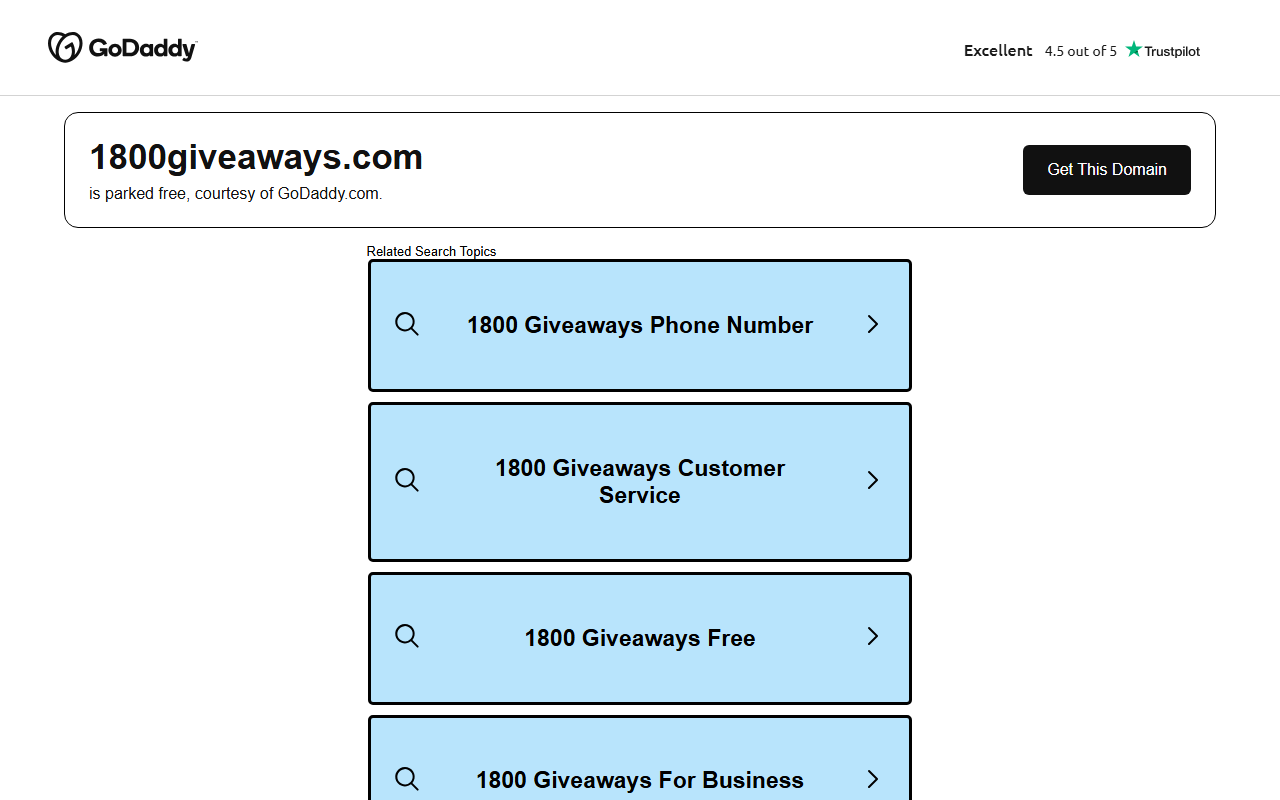 1800giveaways.com screenshot