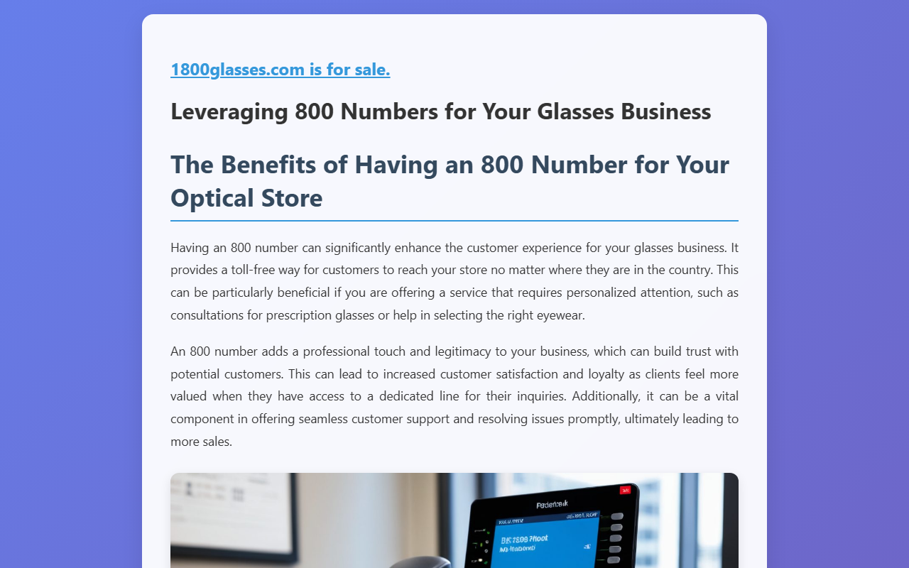 1800glasses.com screenshot