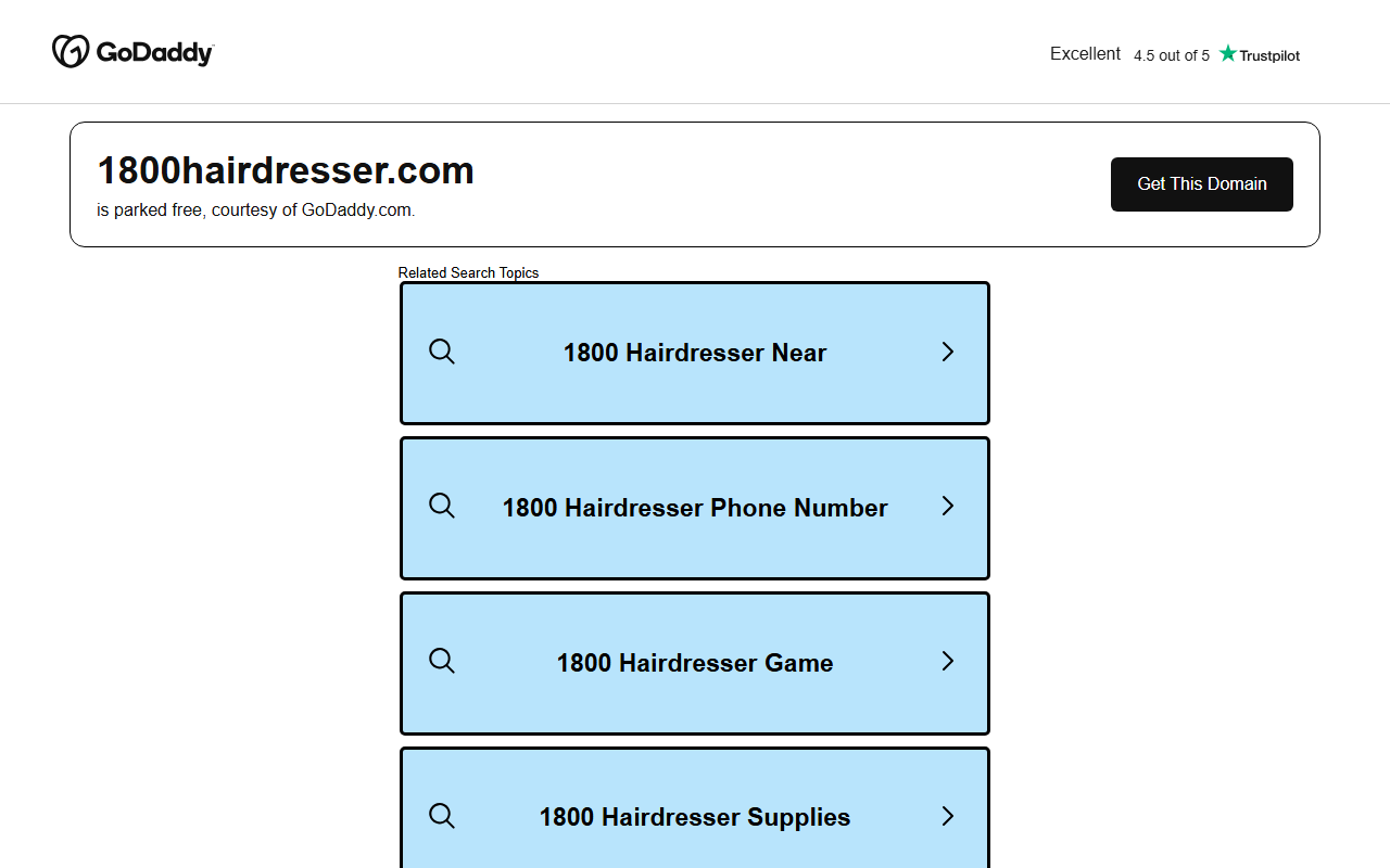 1800hairdresser.com screenshot