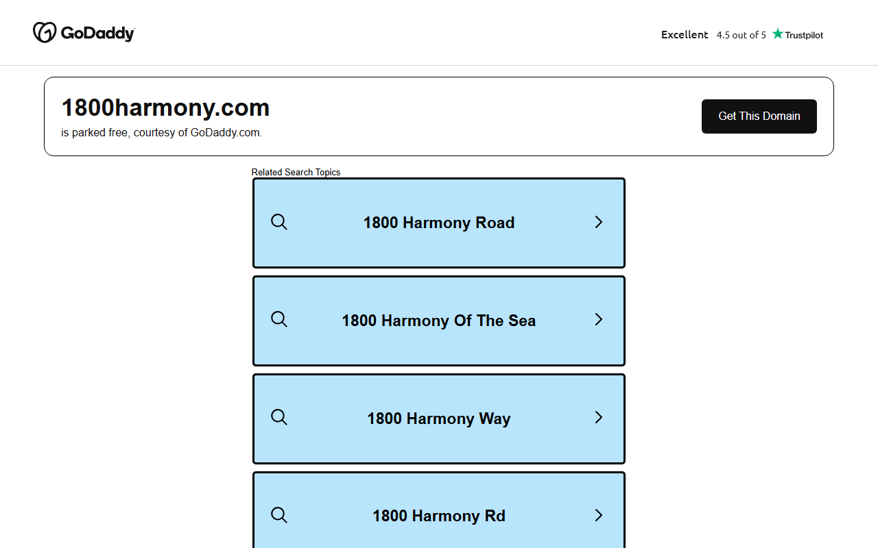 1800harmony.com screenshot