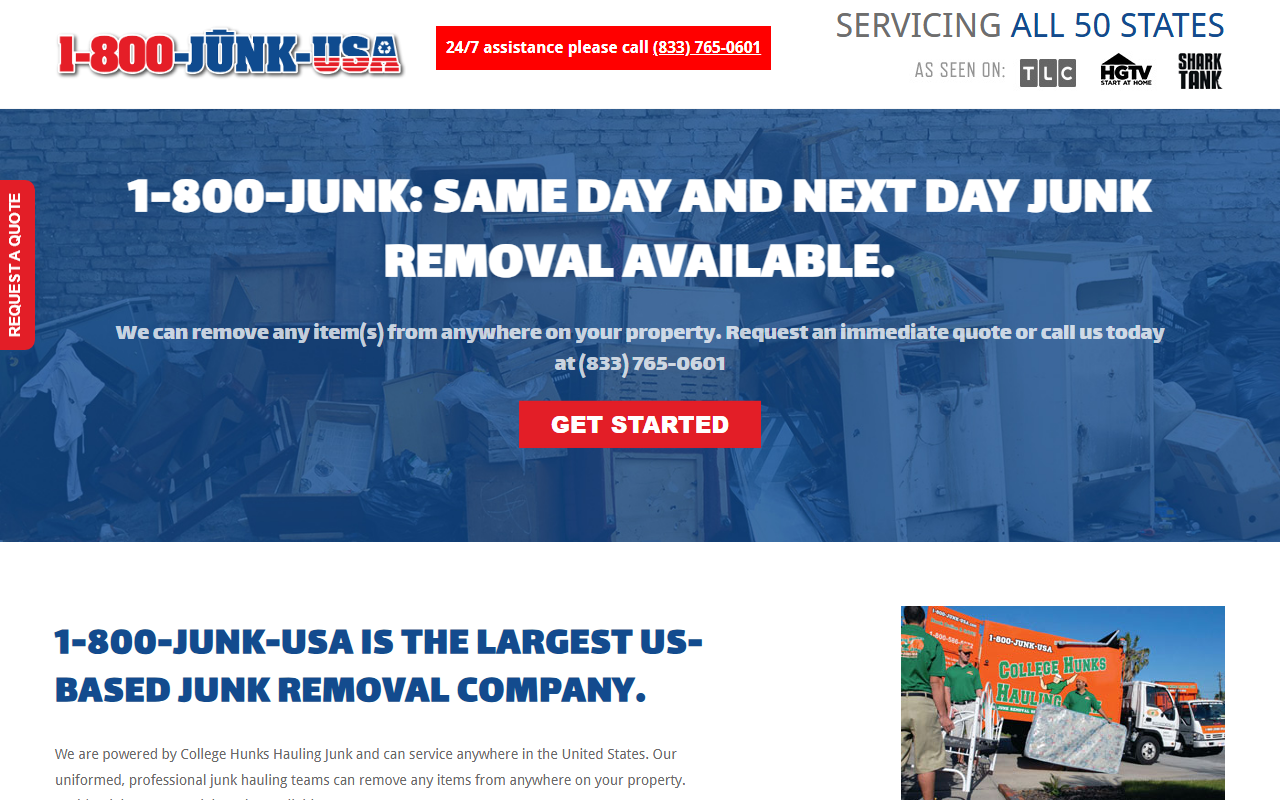 1800hunkofjunk.com screenshot