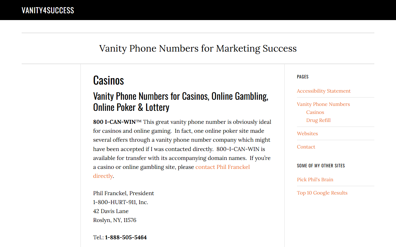 1800icanwin.com screenshot