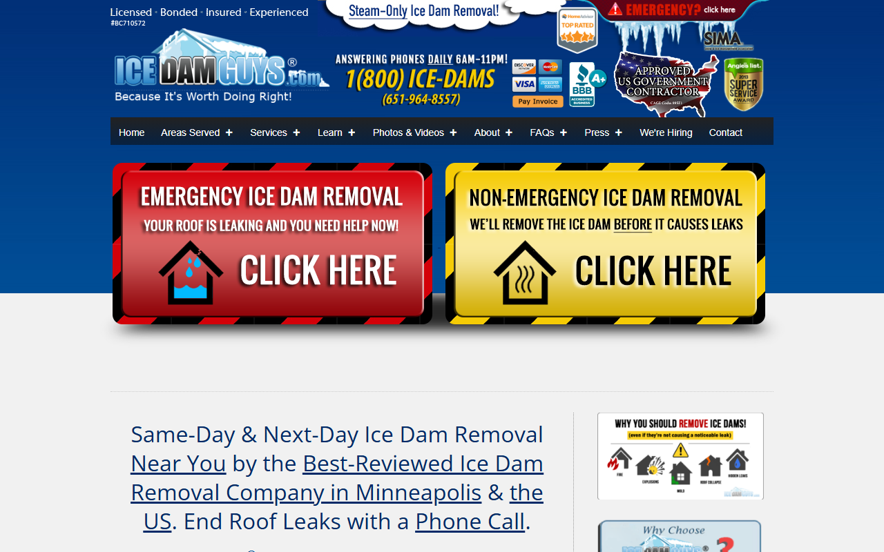 1800icedams.com screenshot
