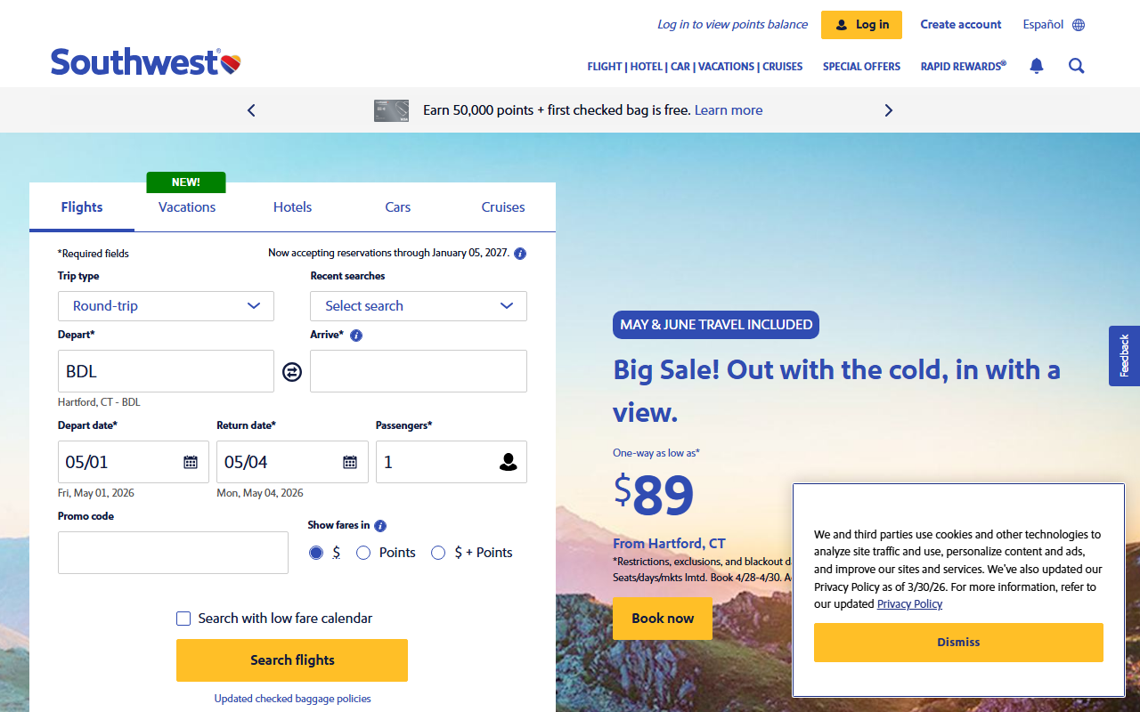 1800iflyswa.com screenshot