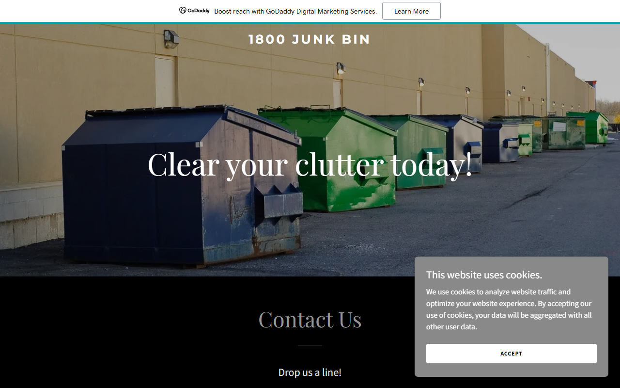 1800junkbin.com screenshot