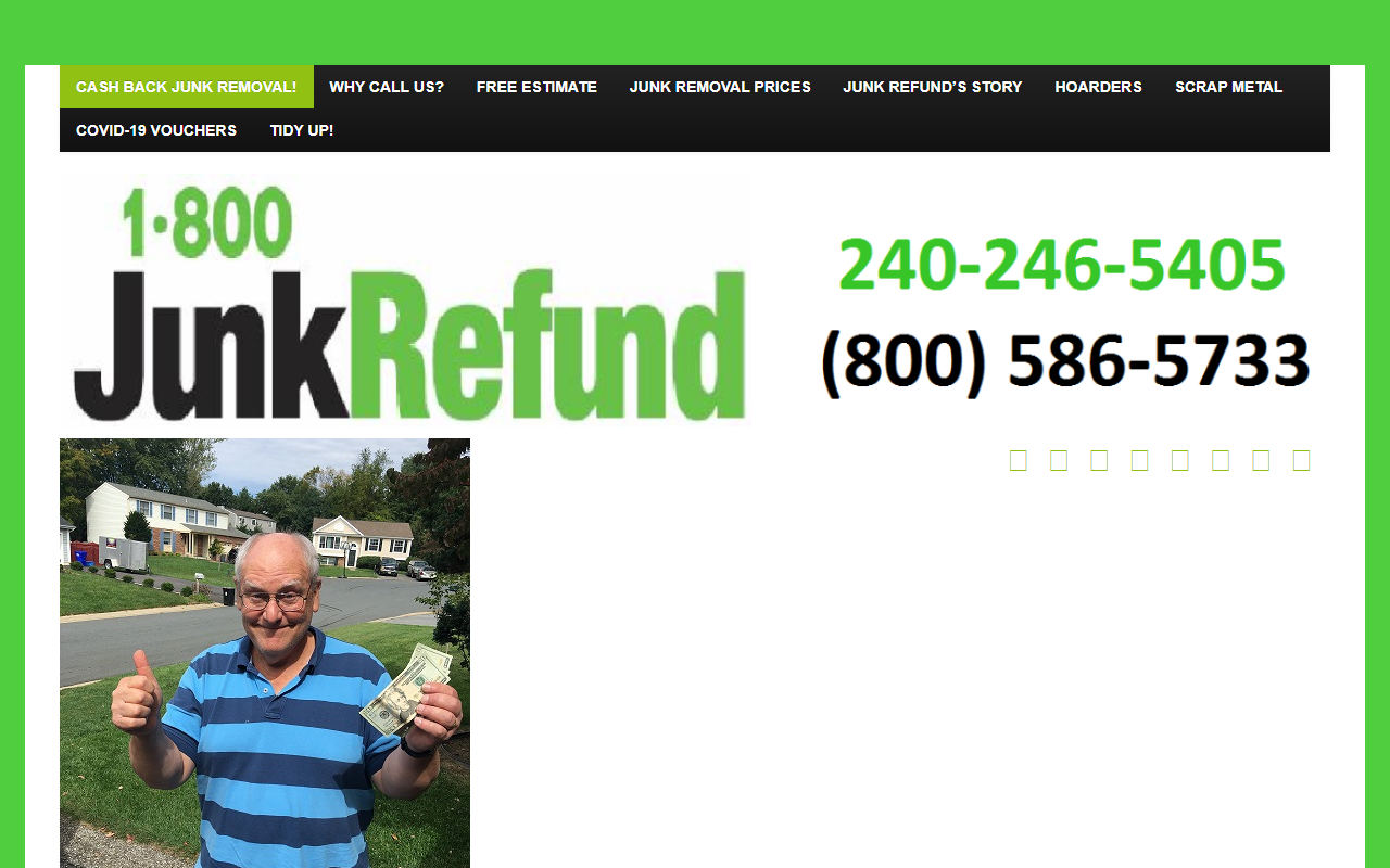 1800junkrefund.com screenshot