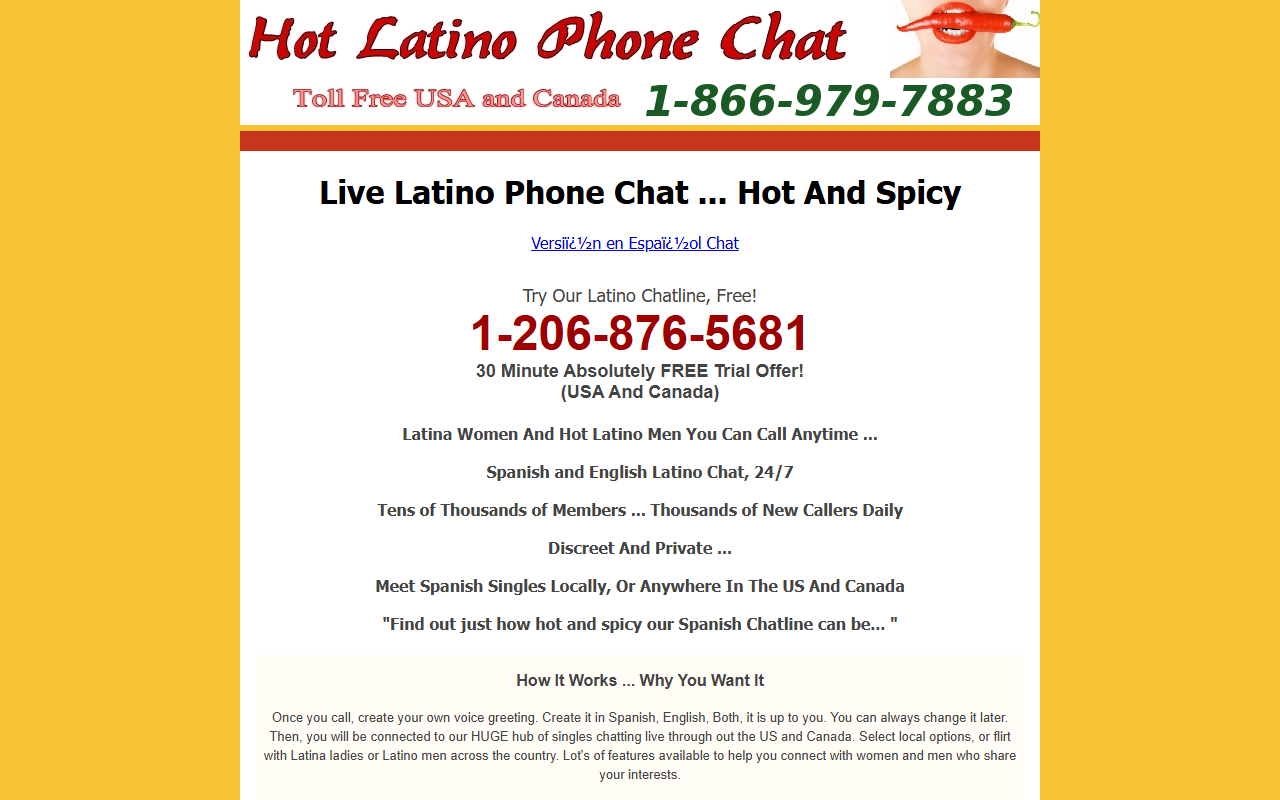 1800latinsingles.com screenshot