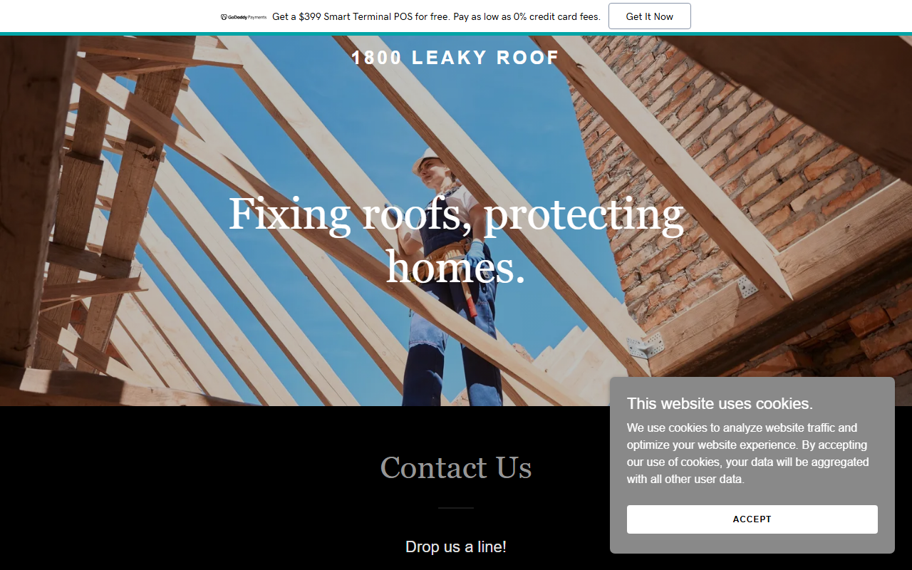 1800leakyroof.com screenshot