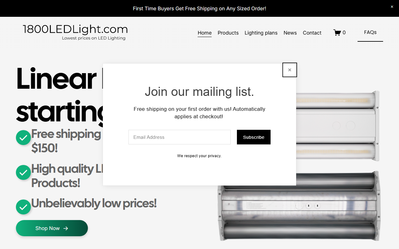 1800ledlight.com screenshot