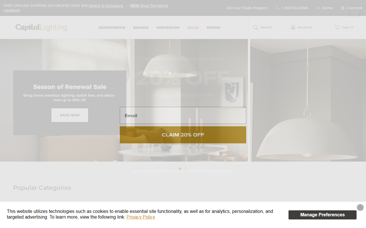 1800lghting.com screenshot