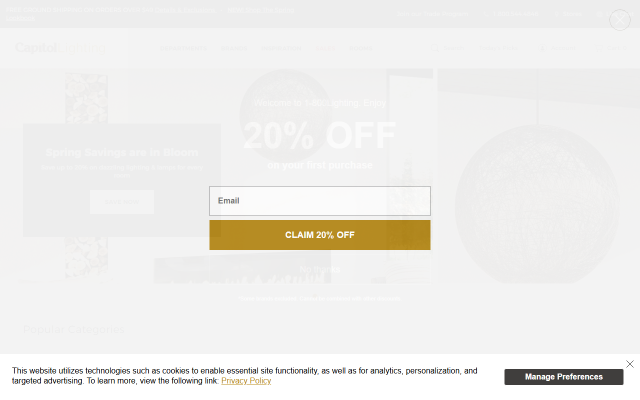 1800lighting.com screenshot