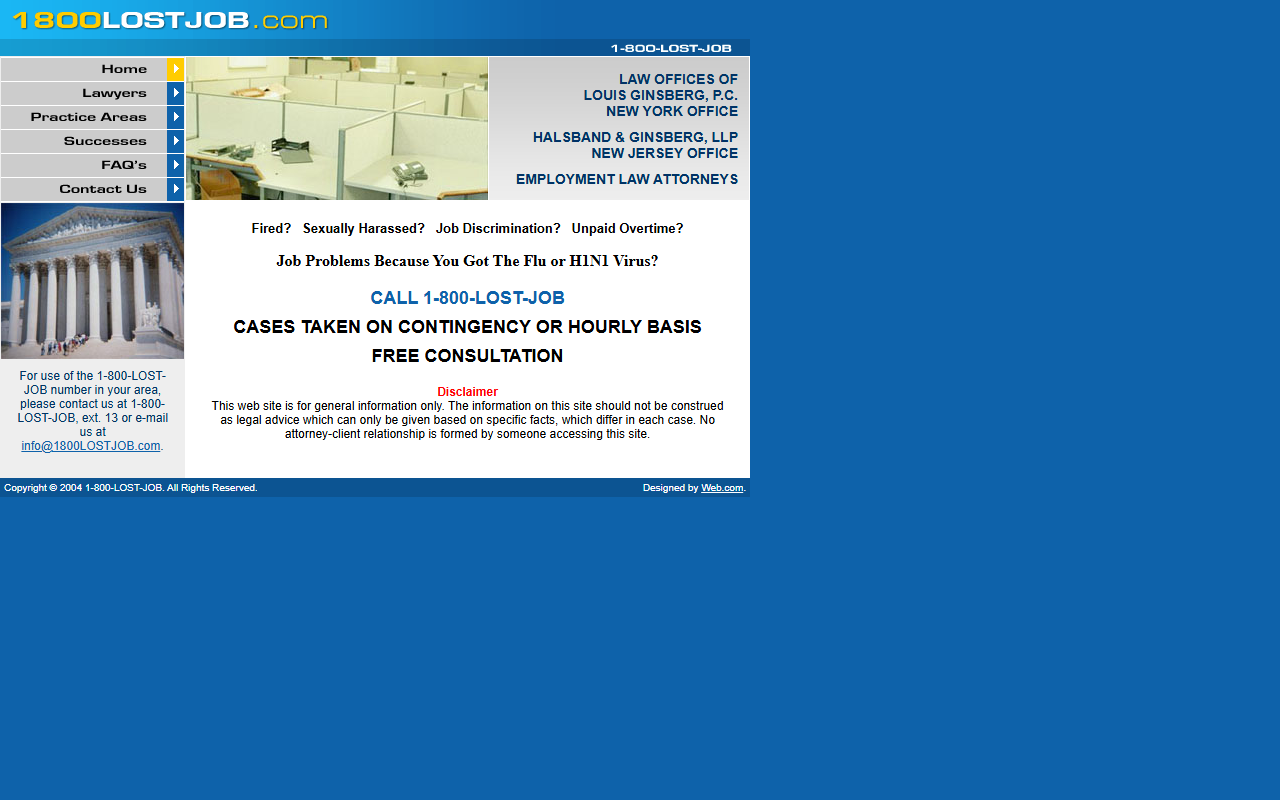 1800lostjob.com screenshot