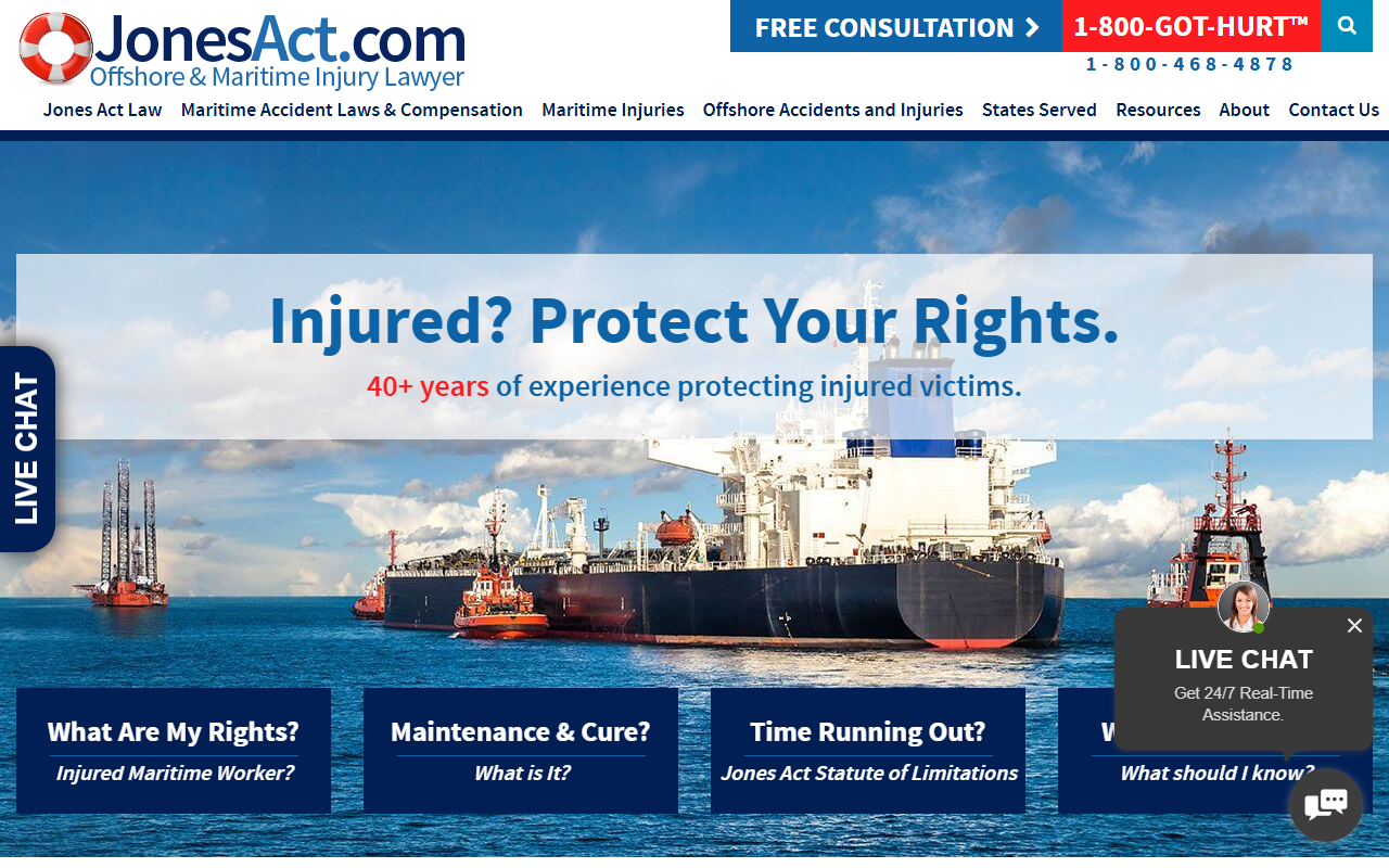 1800maritime.com screenshot