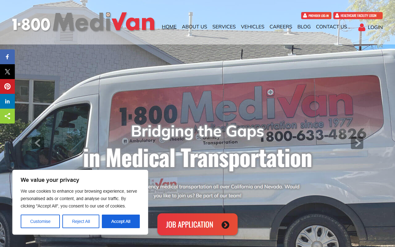 1800medivan.com screenshot