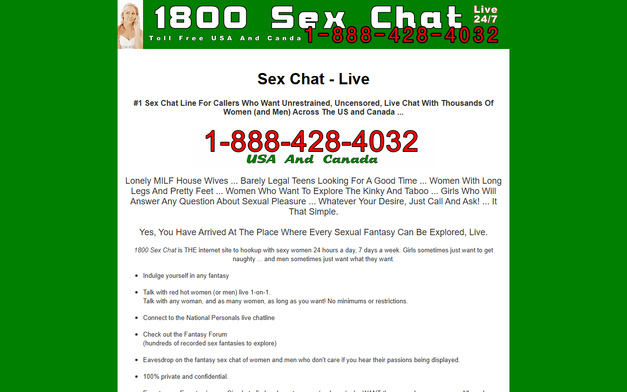 1800milfchat.com screenshot