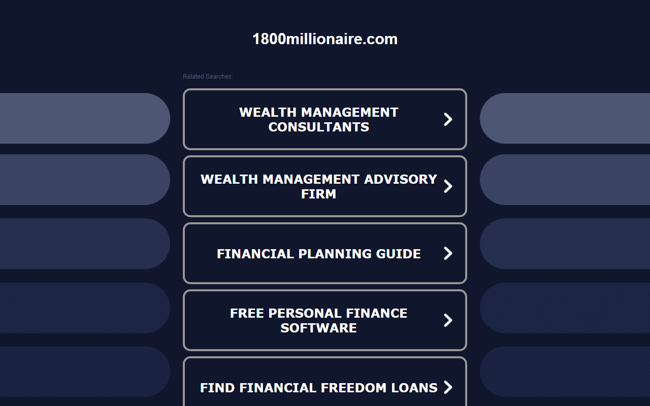 1800millionaire.com screenshot