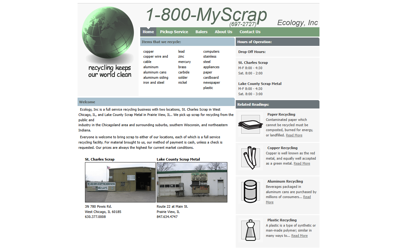 1800myscrap.com screenshot