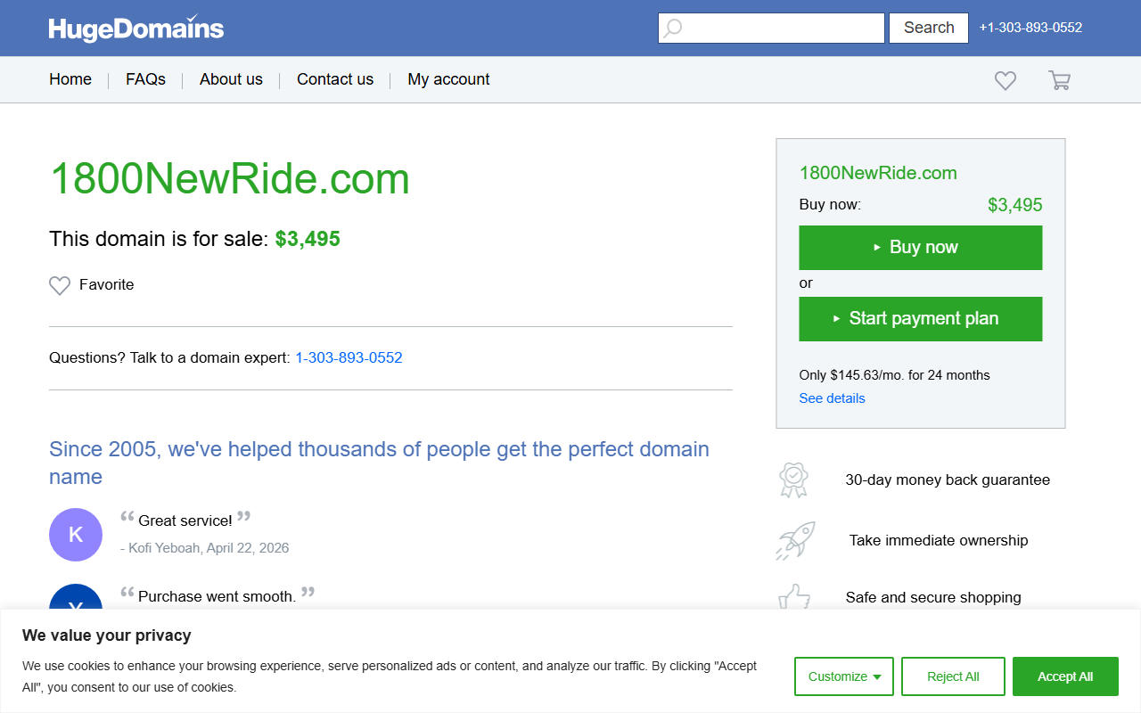 1800newride.com screenshot