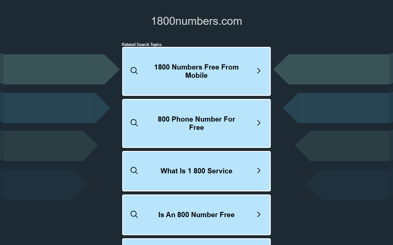 1800numbers.com screenshot