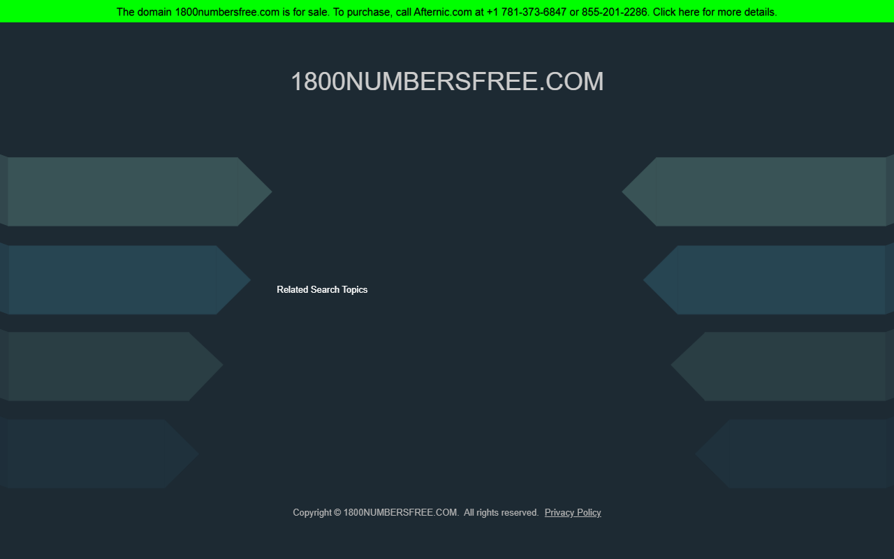 1800numbersfree.com screenshot