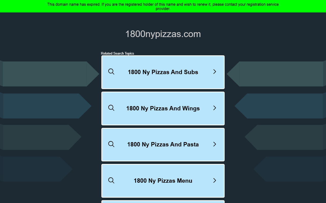 1800nypizzas.com screenshot