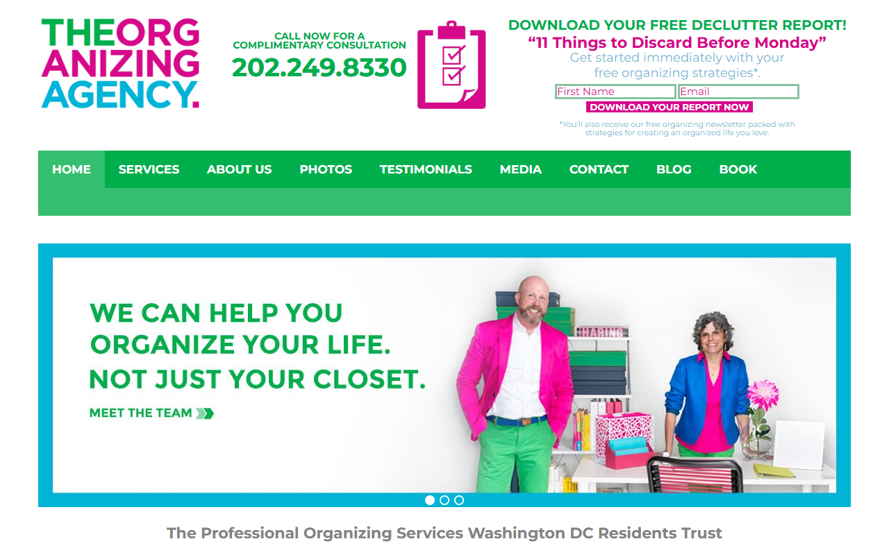 1800organizers.com screenshot