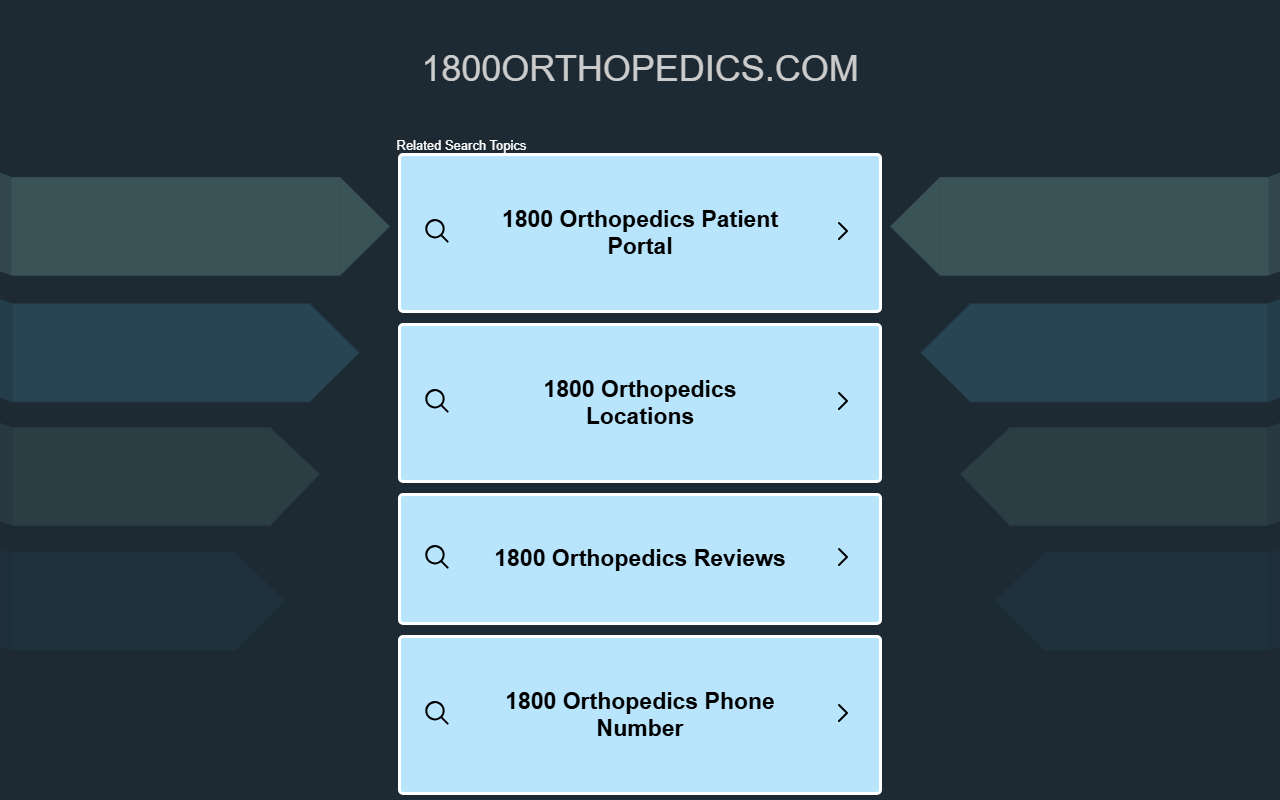 1800orthopedics.com screenshot