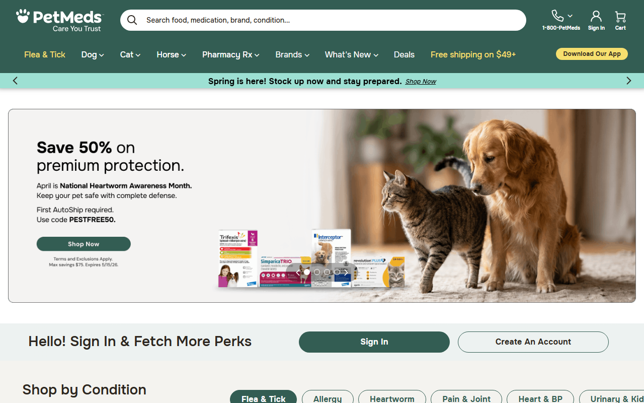 1800petemds.com screenshot
