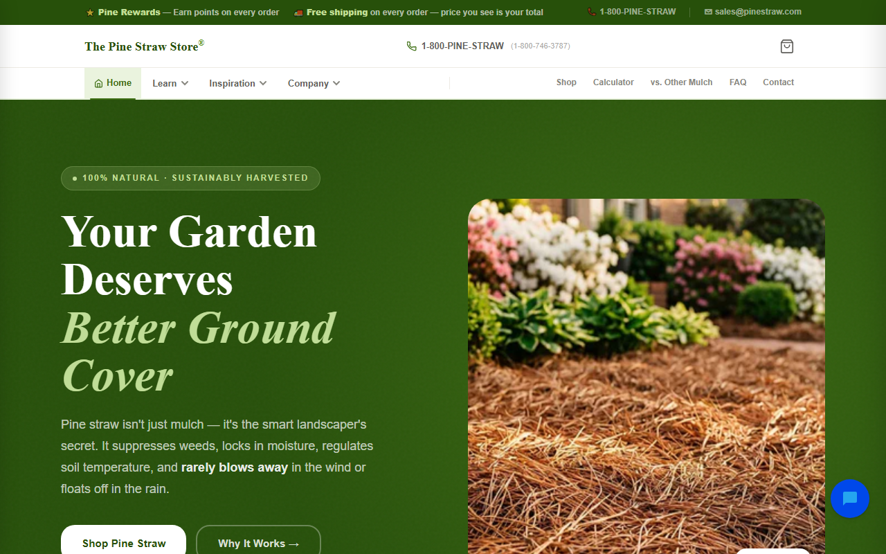 1800pine-straw.com screenshot