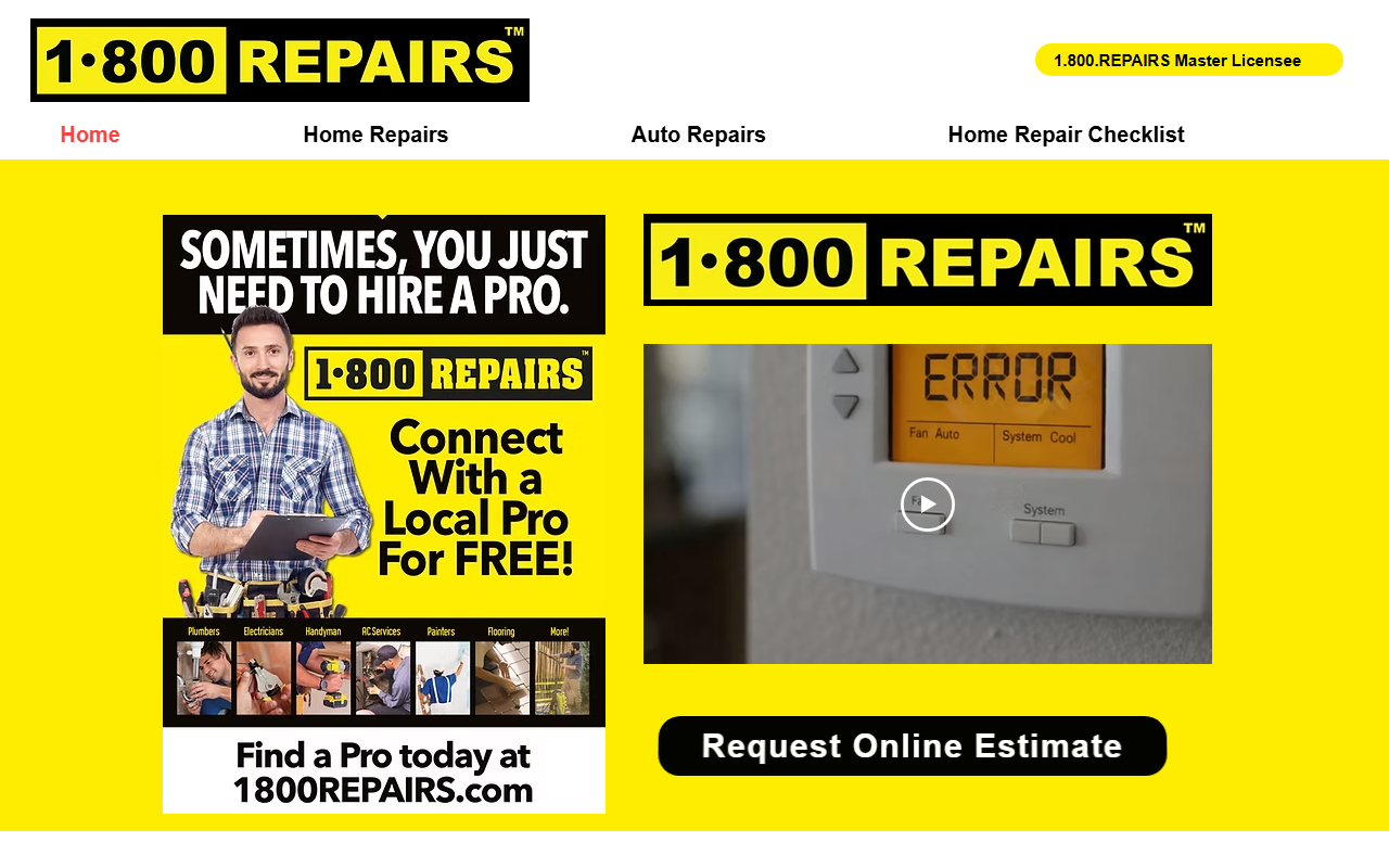 1800repairs.com screenshot