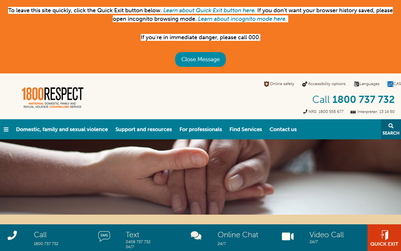 1800respect.com screenshot