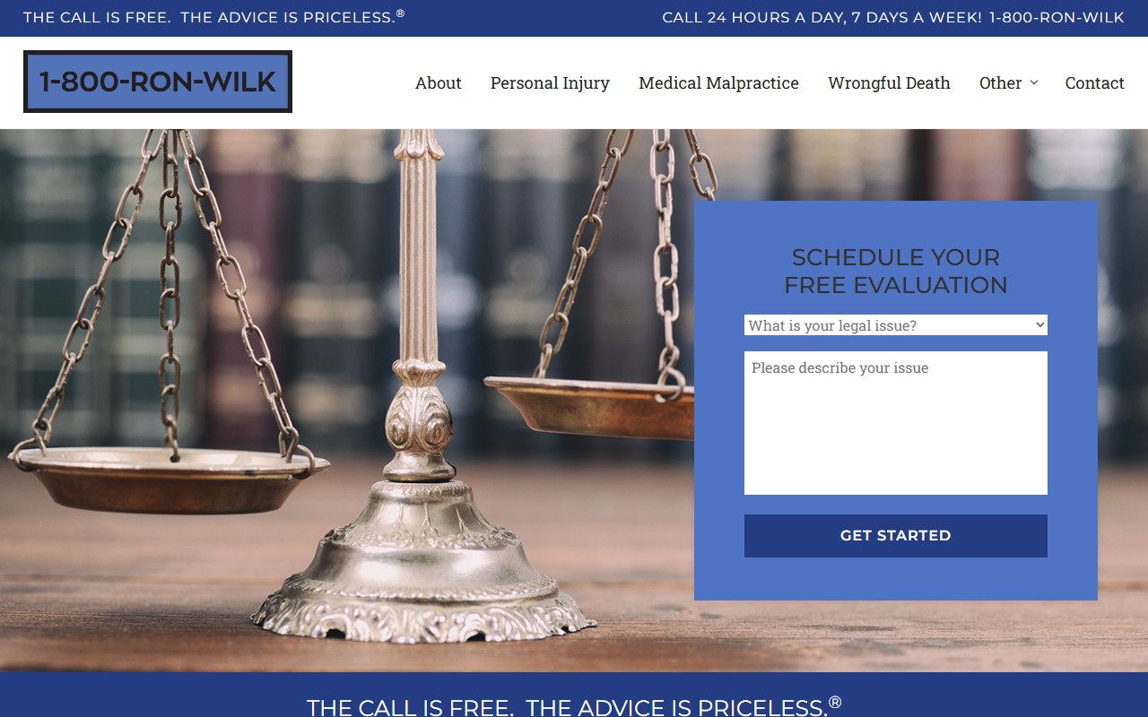 1800ronwilk.com screenshot