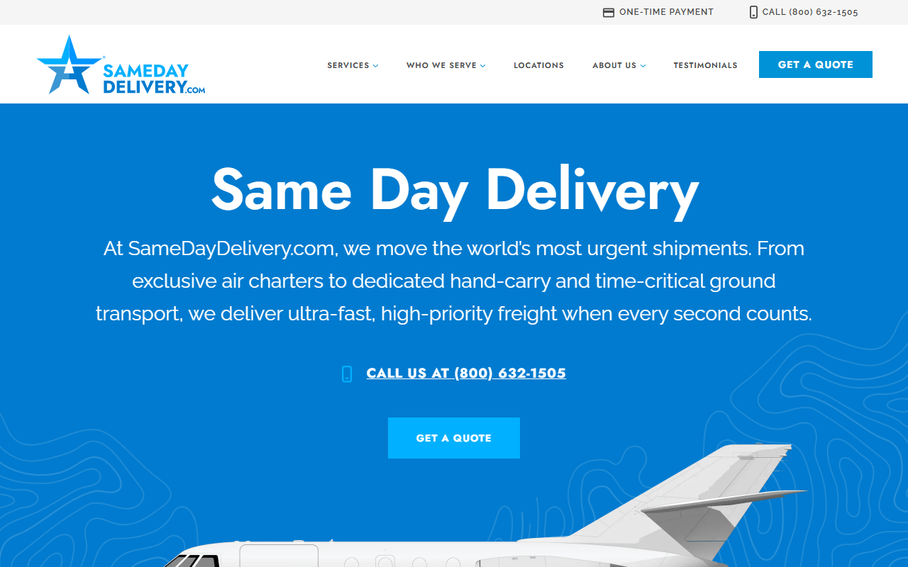 1800sameday.com screenshot