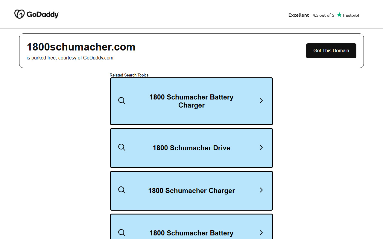 1800schumacher.com screenshot