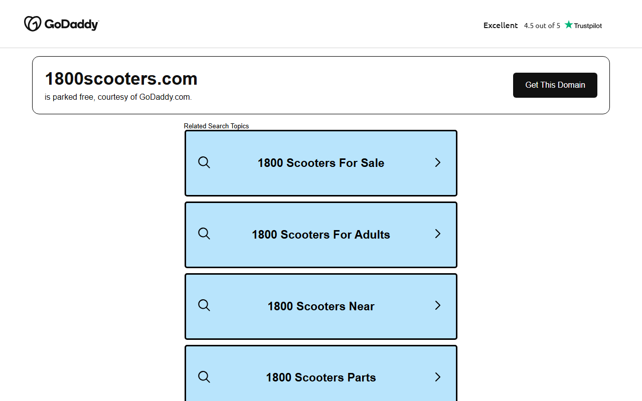1800scooters.com screenshot