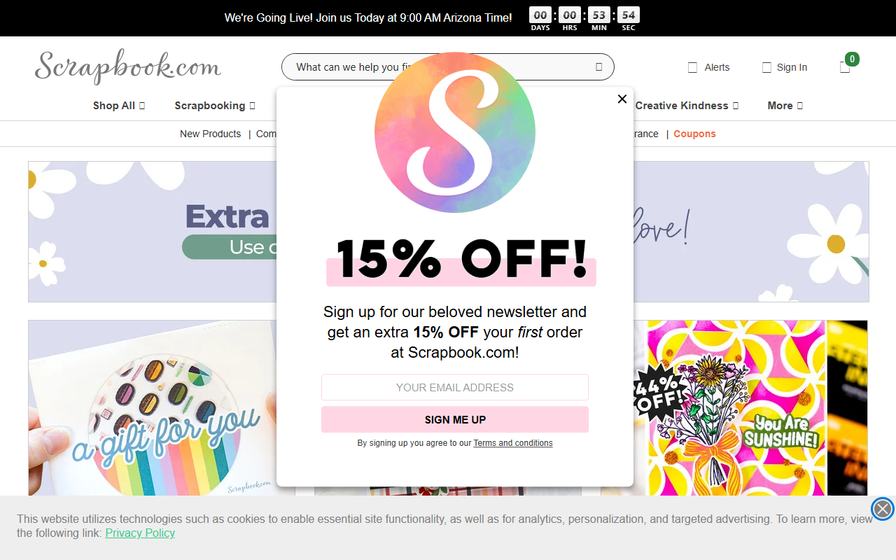 1800scrapbook.com screenshot