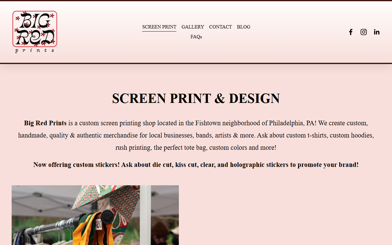 1800screenprint.com screenshot